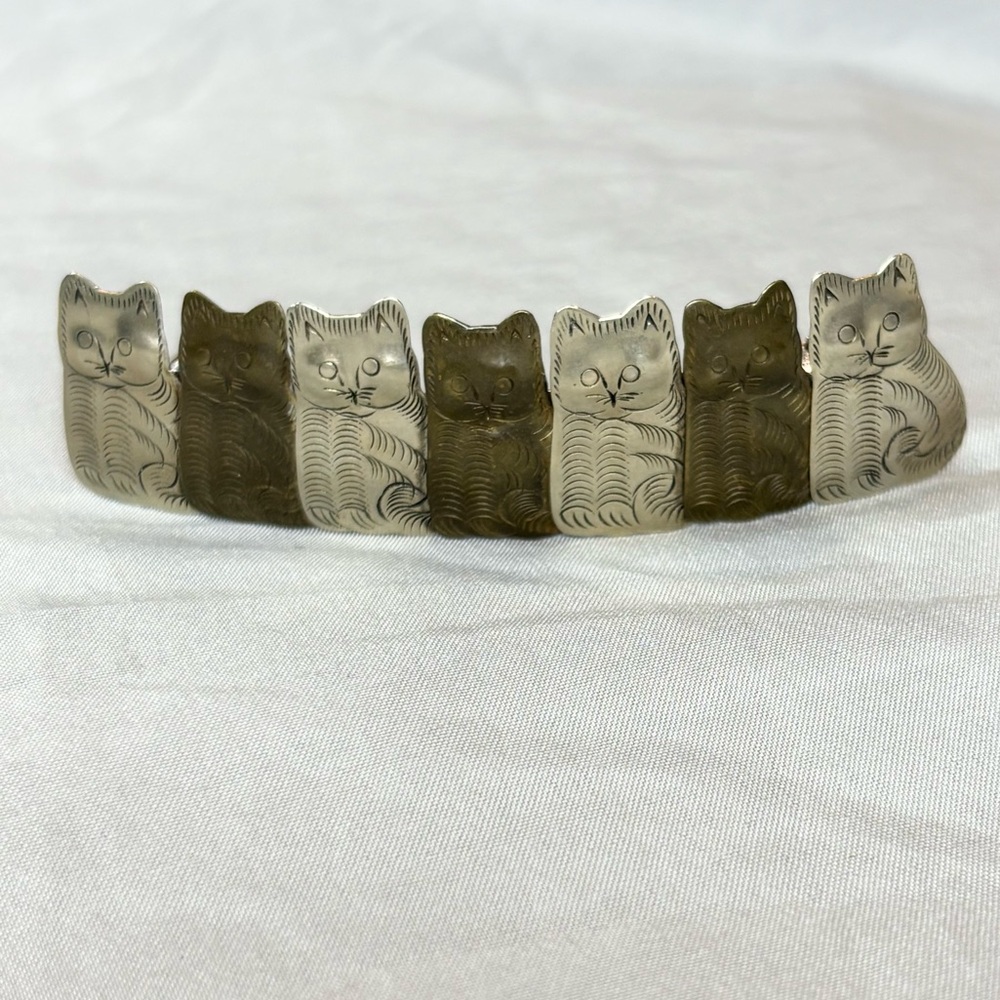 Vintage Cat Kitten Hair Barrette Made In France